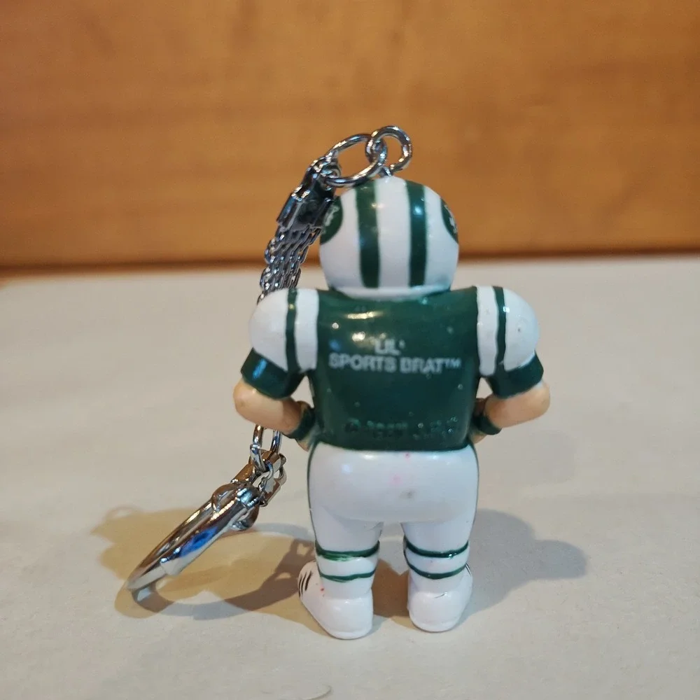 NFL New York Jets Lil Sports Brat Keychain, NEW PLAYER Vintage 80s 1987 Football
